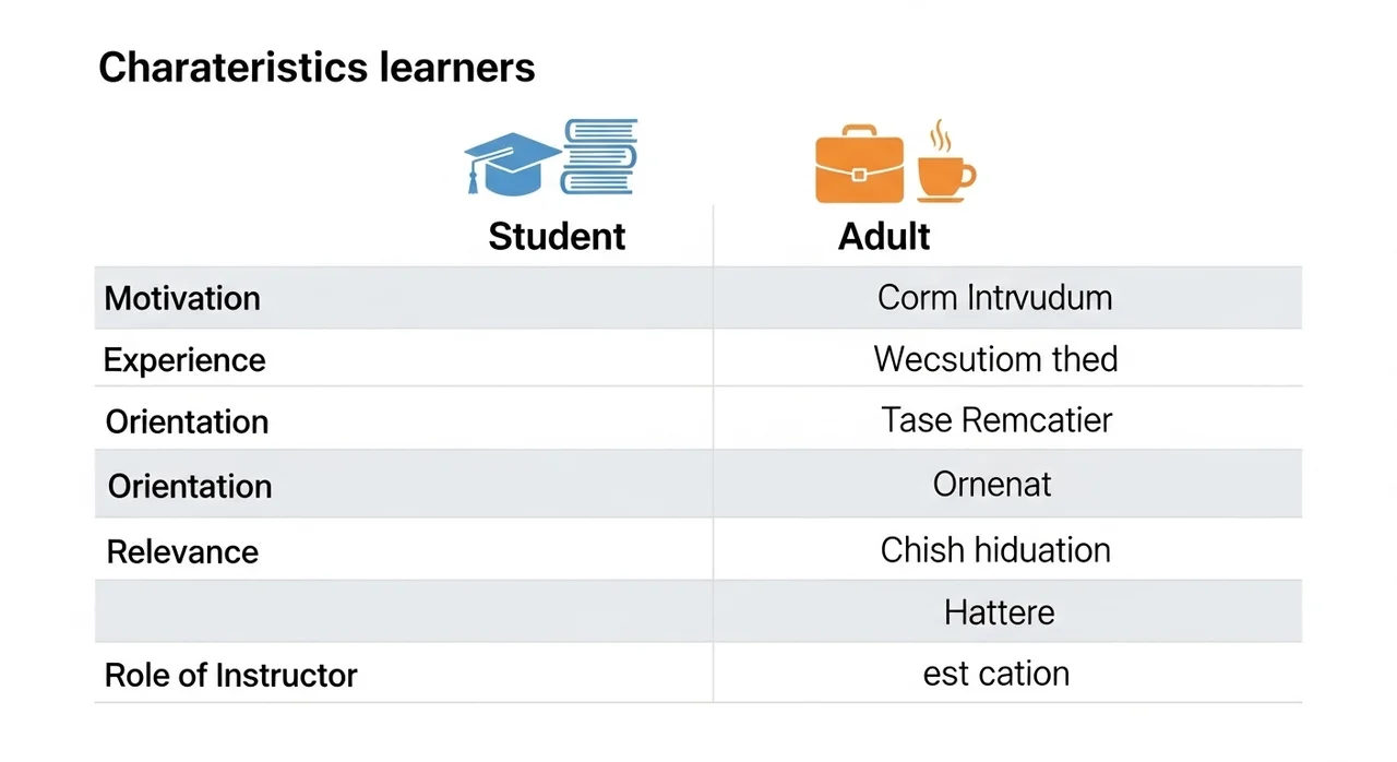 성인과 학생 공부법 비교 요약