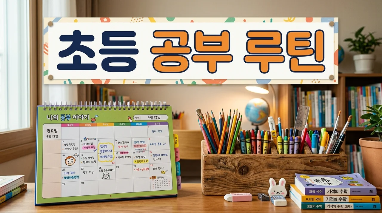 초등 공부 루틴, 집에서 스스로 하는 습관 만드는 5가지 핵심 전략