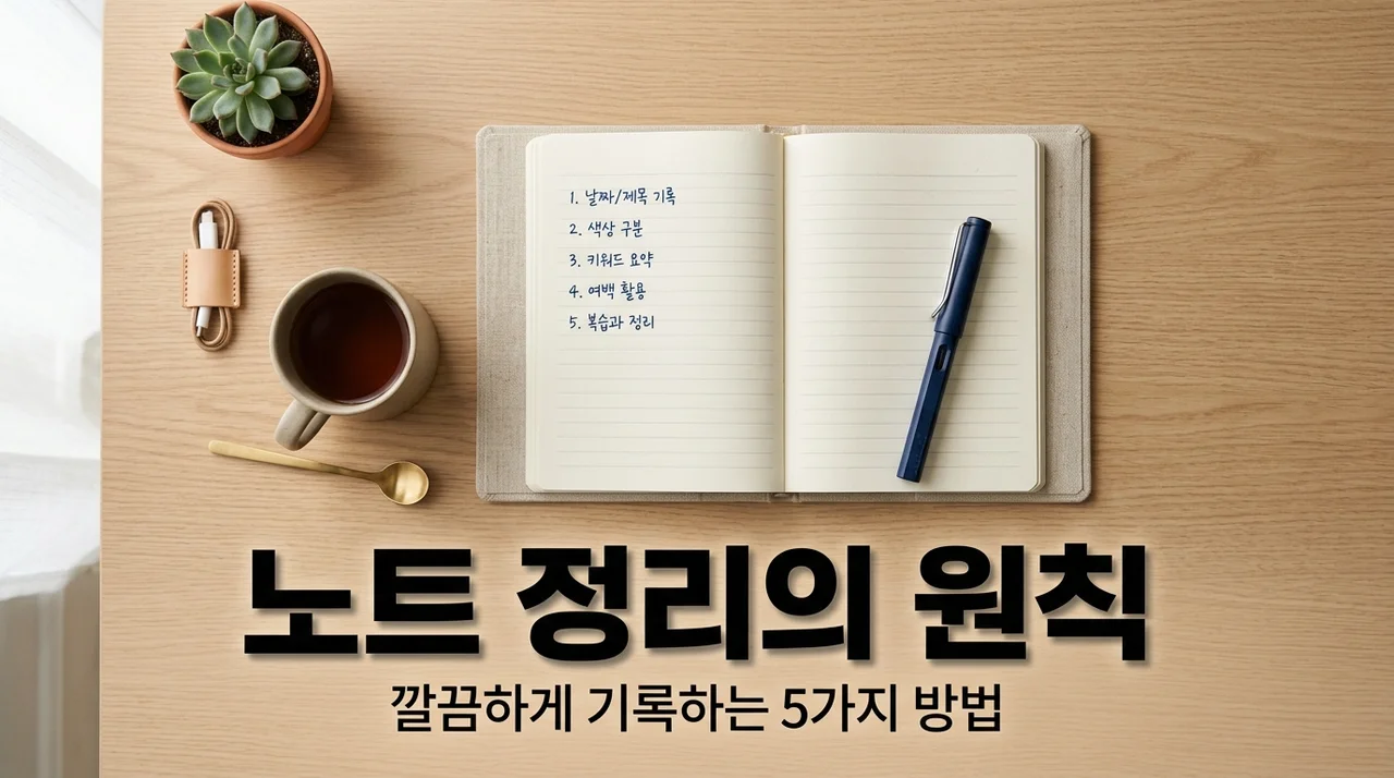 노트 정리의 기본 원칙 5가지: 복잡한 메모를 깔끔하게 만드는 법