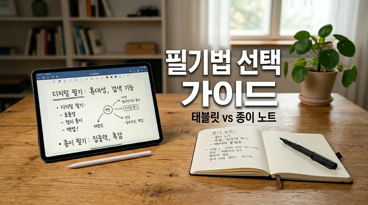태블릿 필기 vs 종이 노트 비교, 나에게 맞는 최고의 기록법은?