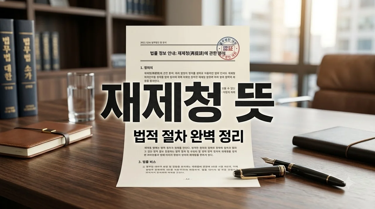 재제청 뜻 법적 절차와 의미 완벽 정리
