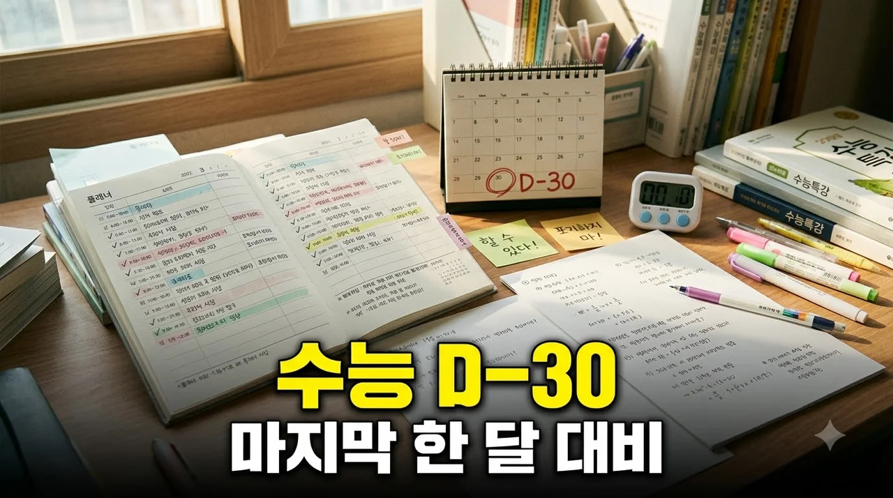 2027학년도 수능 D-30 파이널 체크리스트 및 컨디션 관리법